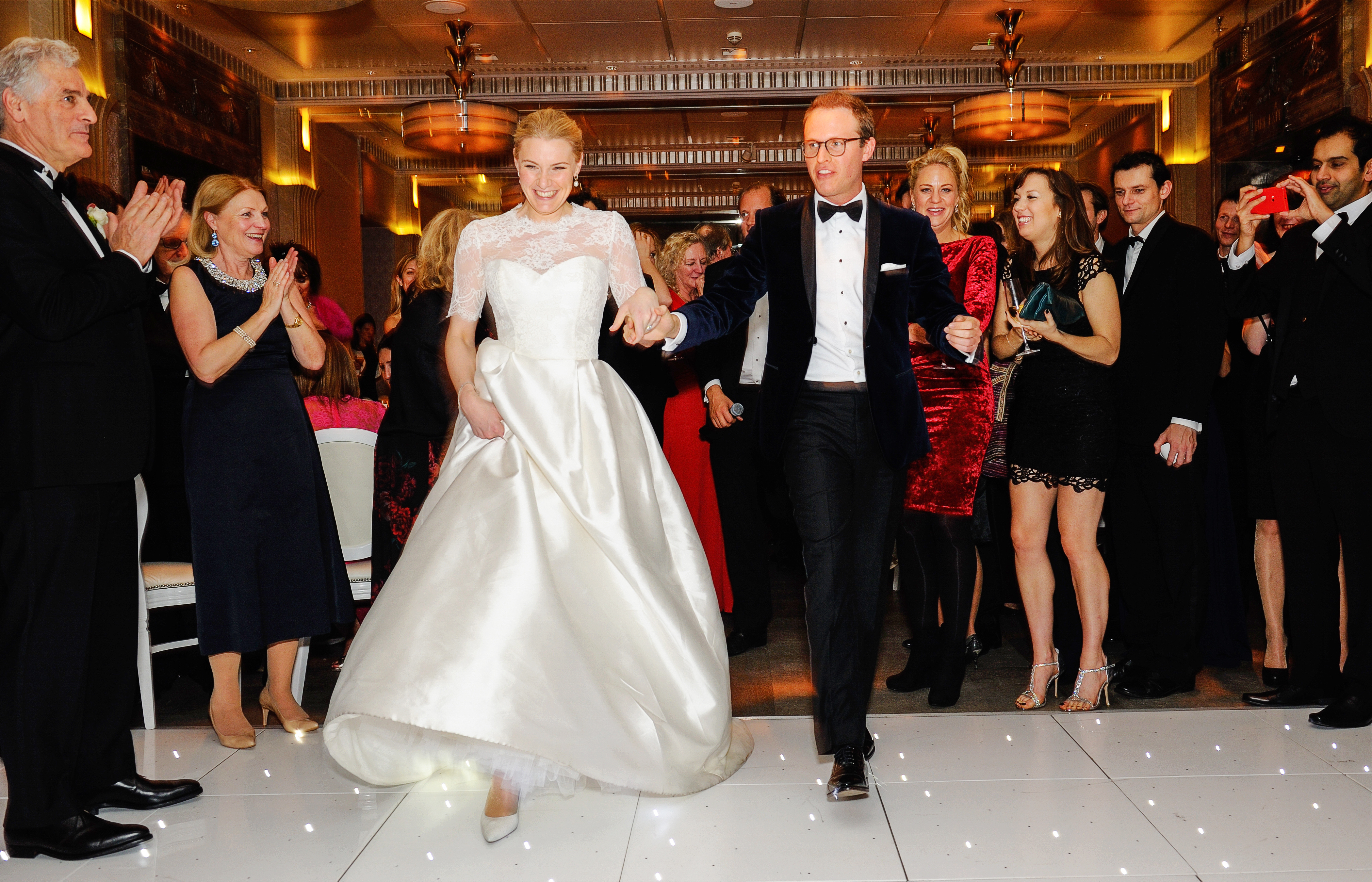 First dance at wedding party at the connaught with Mighty Fine Wedding DJs