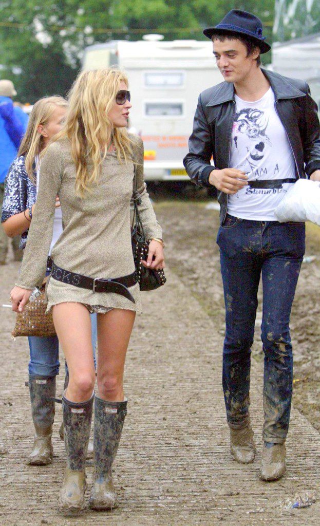 Kate Moss and Pete Doherty famously went to the Chapel of Love at Glastonbury for a joke wedding.