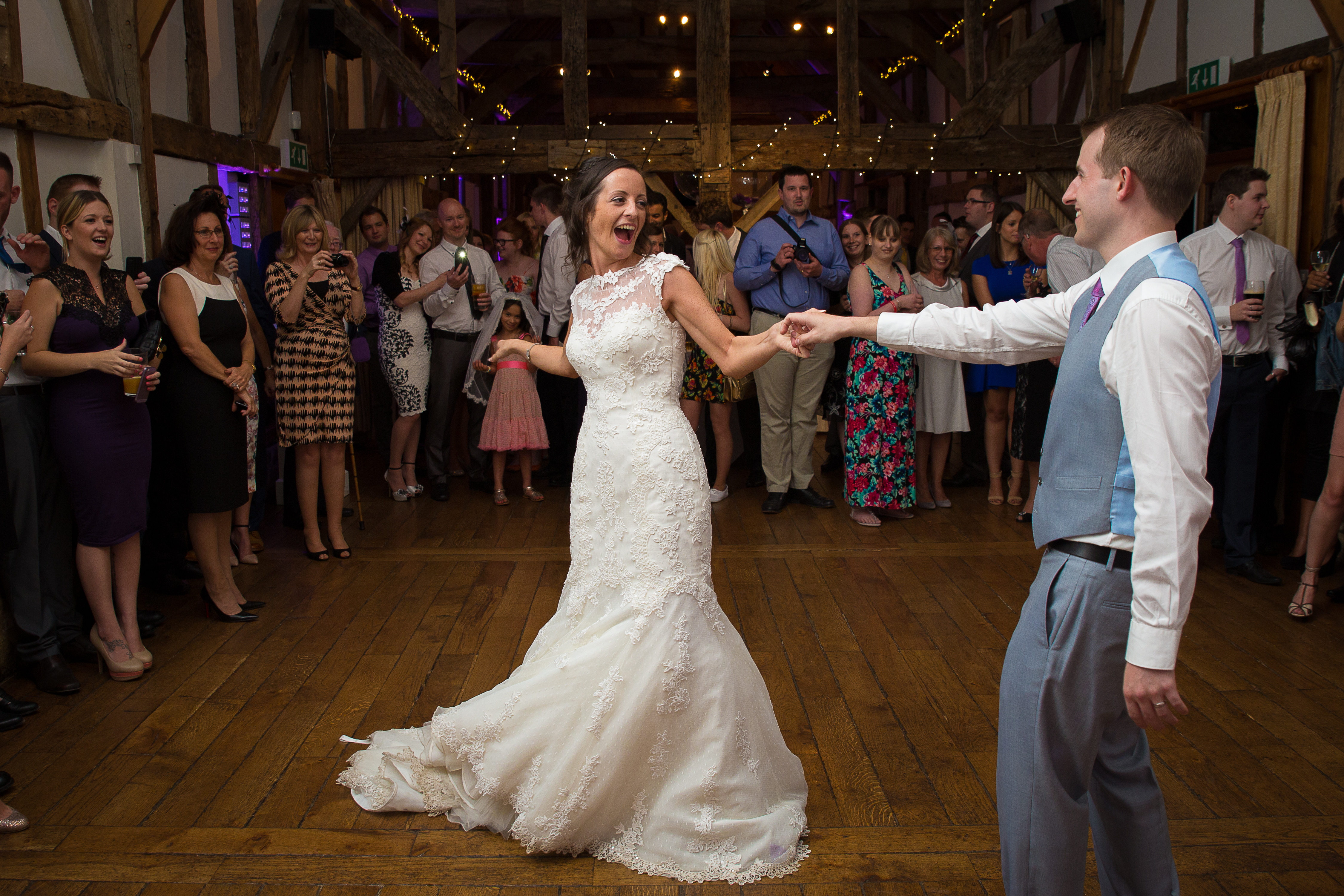 Wedding first dance at Loseley Park with Mighty Fine Wedding DJs