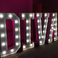 Light Up Letters spelling DIVA