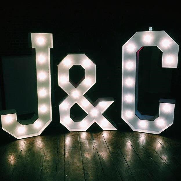 Light up letters Wedding from Mighty Fine