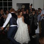 Happy couple doing their first dance at their wedding with a Mighty Fine Events wedding DJ
