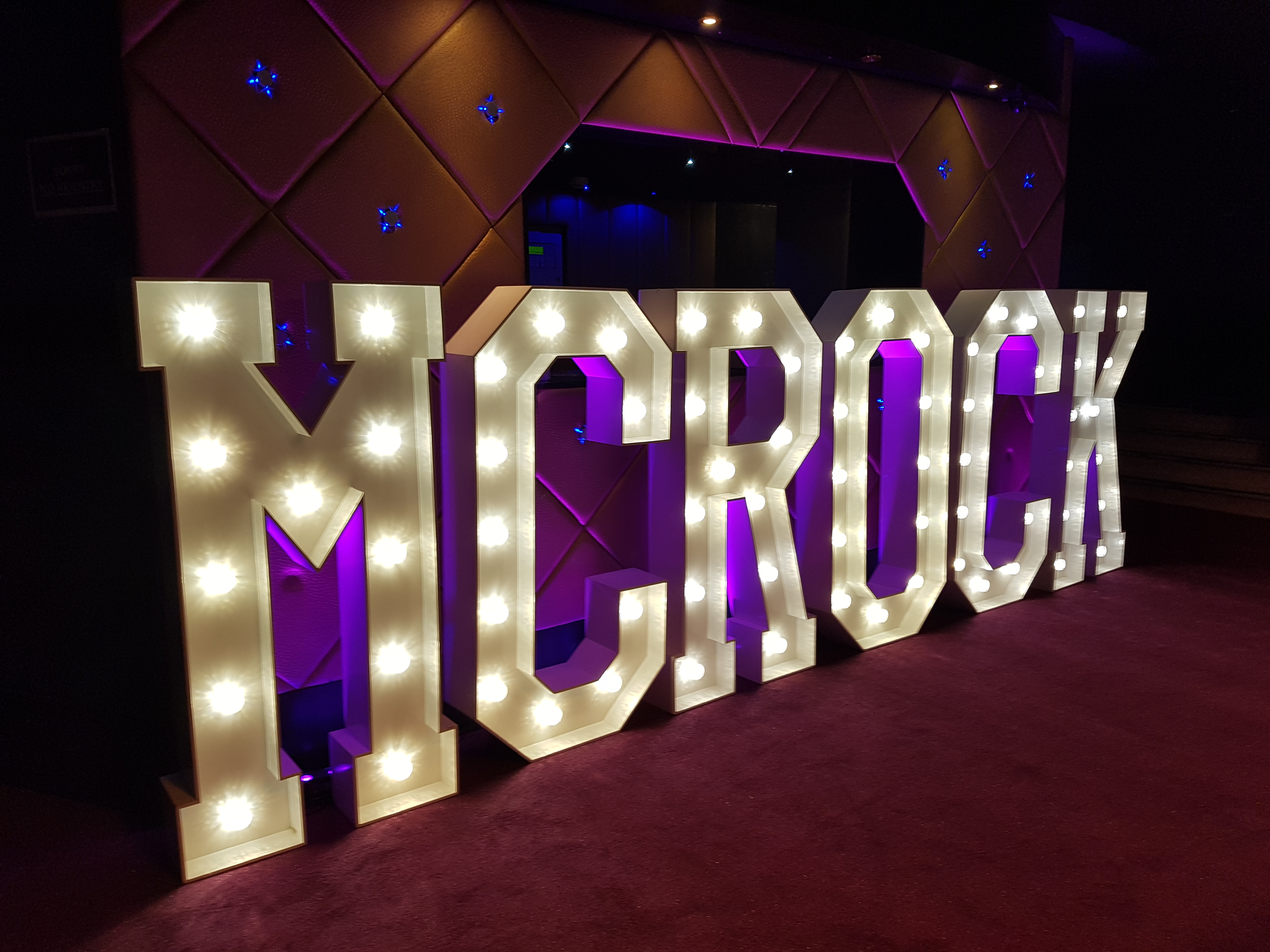 Hire light up letters for events