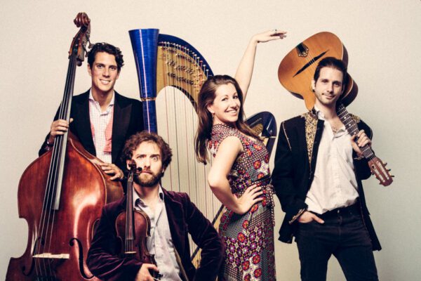 gypsy-swing-band-with-harpist-for-weddings-and-parties-mighty-fine-events