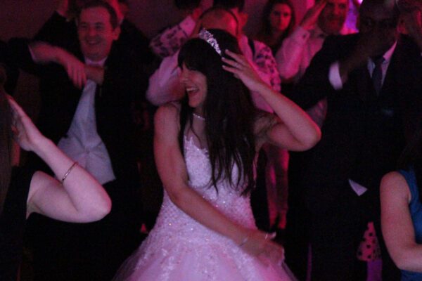 Wedding DJ playing at Queen's House in Greenwich, London - bride dancing