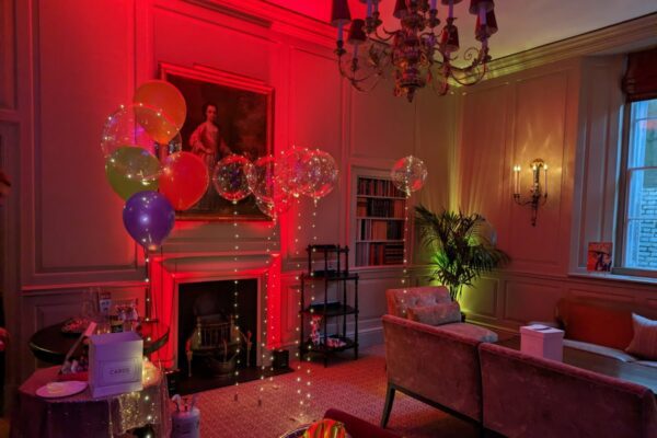 Hire Wedding DJ for Cliveden House luxury Berkshire wedding venue - LED balloons