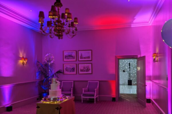 Hire wedding DJ and lighting supplier for Cliveden House luxury Berkshire wedding venue 