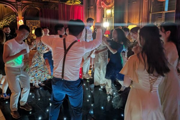 Book wedding DJ in Berkshire - Cliveden House luxury event venue - guests partying