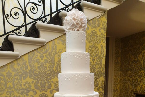 Wedding DJ at Hedsor House luxury wedding venue in Buckinghamshire - wedding cake display