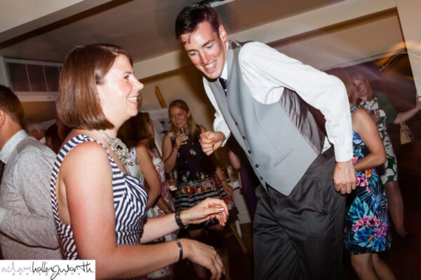 Wedding DJ at Stoke Place wedding venue in Buckinghamshire - dancing antics