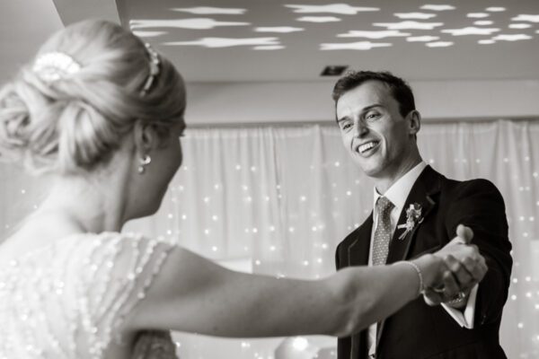 Wedding DJ at Stoke Place wedding venue in Buckinghamshire - bride and grooms first dance