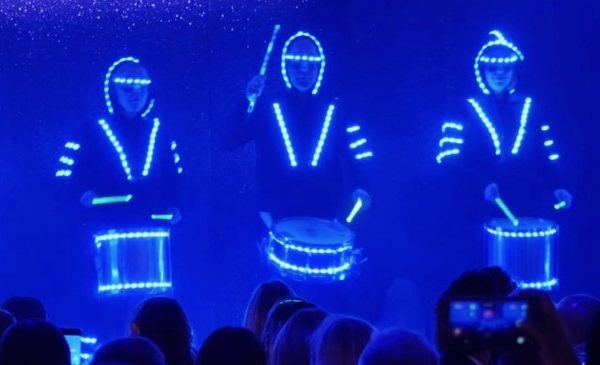 LED drummers and dance group for corporate events, weddings and parties
