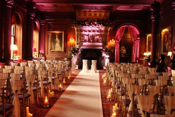 Wedding DJ and live entertainment for wedding ceremony at Cliveden House luxury wedding venue in Berkshire 