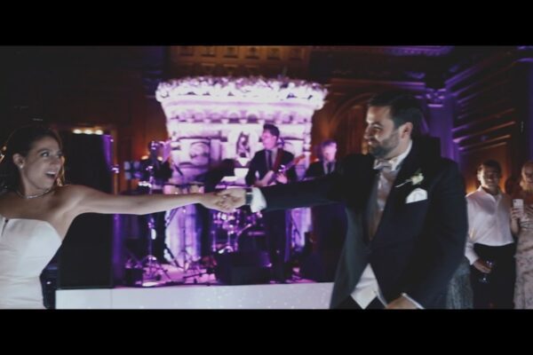 Wedding DJ at Cliveden House, Berkshire - couple dance whilst party band play