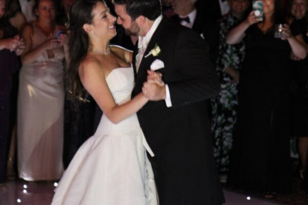 Wedding DJ recommended by Cliveden House luxury venue Berkshire - bride and groom dancing