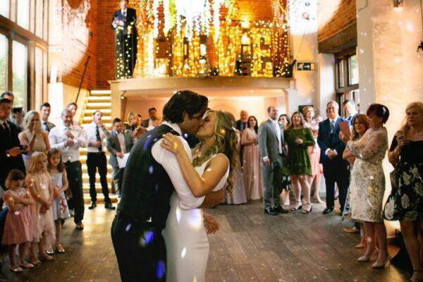 Wedding DJ at luxury Northamptonshire wedding venue Dodmoor House - bride and grooms first dance