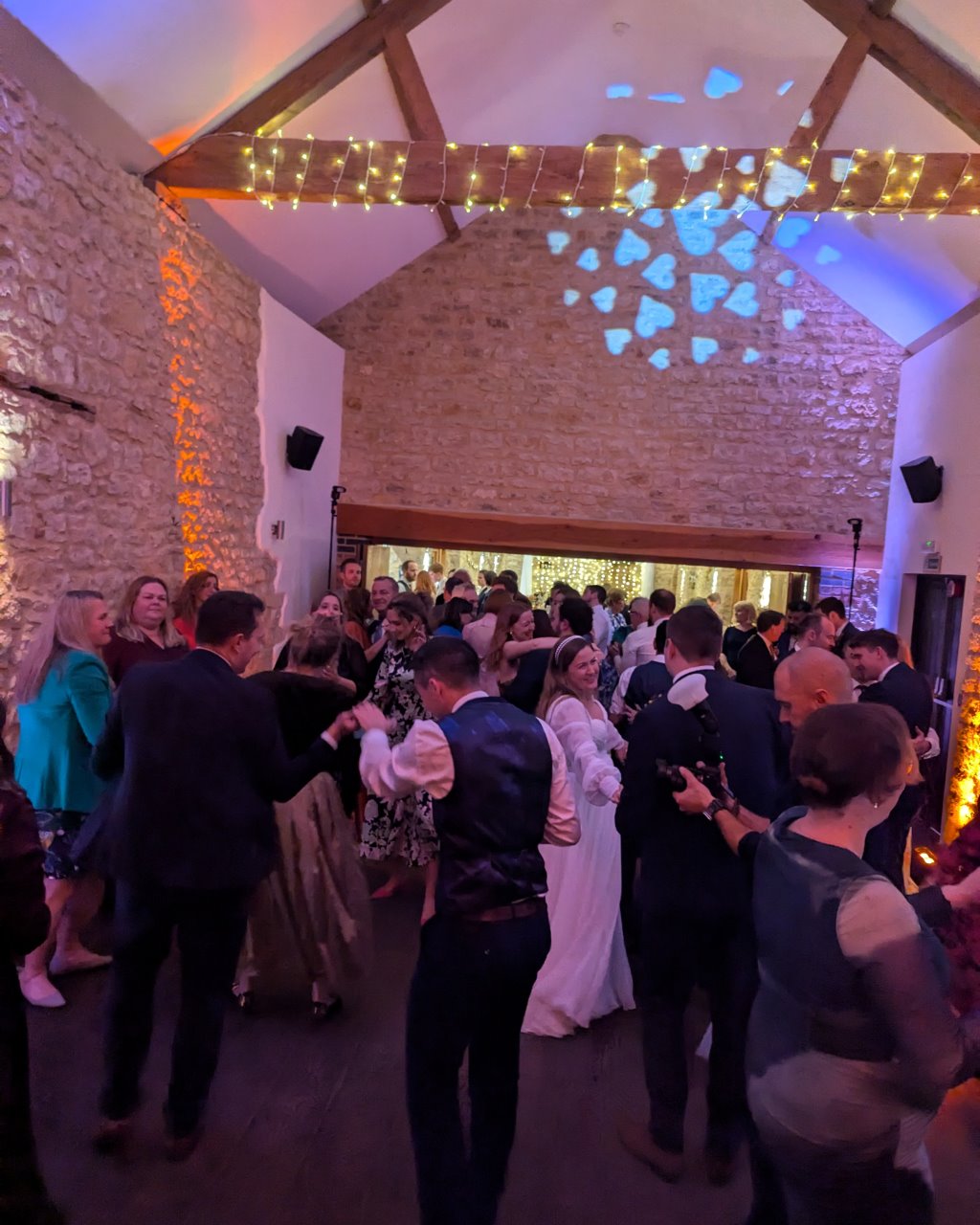 First dance by a bridal couple at Huntsmill Farm in Buckinghamshire, UK.